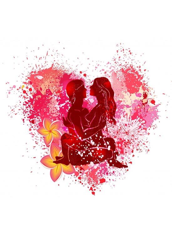 Herz Logo Mann und Frau beim Tantra